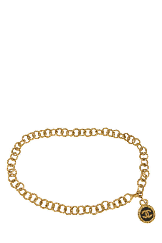 Gold 'CC' Medallion Chain Belt, , large image number 0