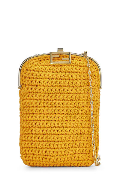 Orange Woven Phone Bag