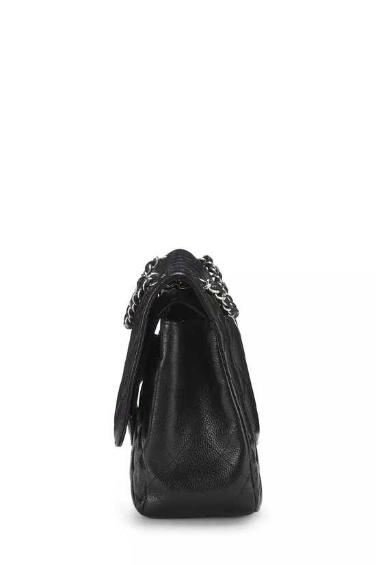 Black Quilted Caviar New Classic Double Flap Jumbo, , large image number 2
