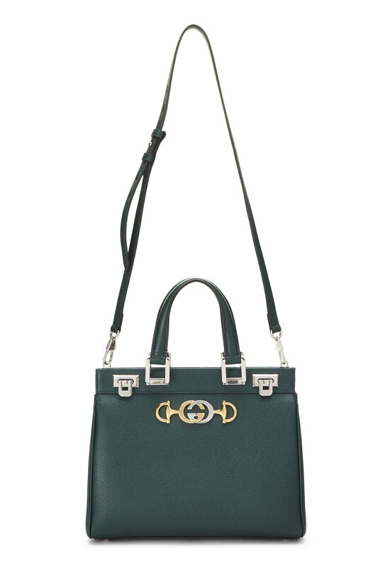 Green Grained Leather Zumi Top Handle Bag Small, , large image number 1