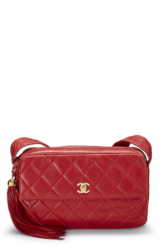 Chanel Red Quilted Lambskin Pocket Camera Bag Large Q6BAMQ1IR5001