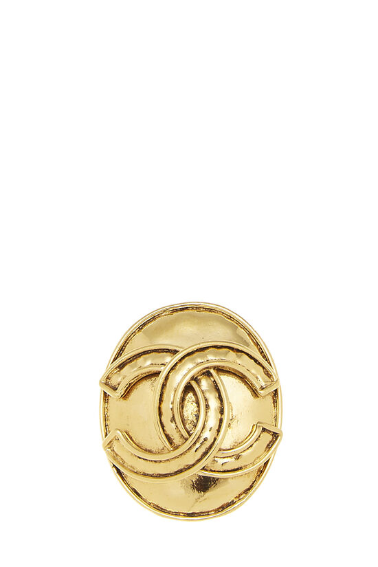 Gold Round 'CC' Pin Small, , large image number 0
