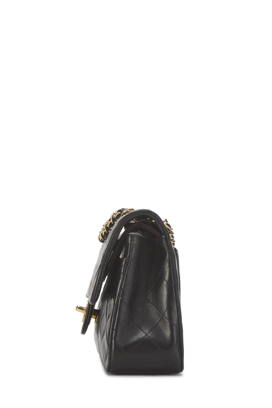 Black Quilted Lambskin Classic Double Flap Small, , large image number 2