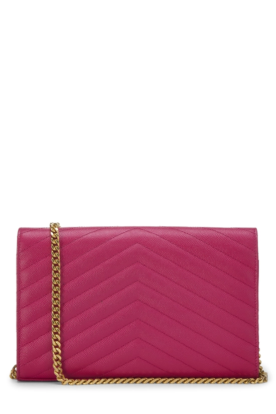 Pink Grainy Leather Monogram Wallet On Chain (WOC), , large image number 3