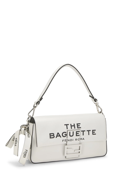 Marc Jacobs x Fendi White Leather Baguette, , large