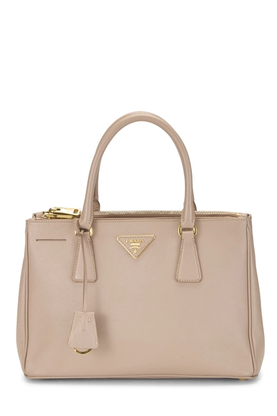 Prada Pink Saffiano Executive Tote Small