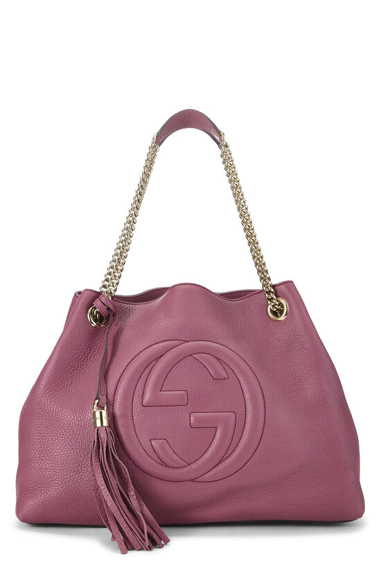 Purple Leather Soho Chain Tote, , large image number 0