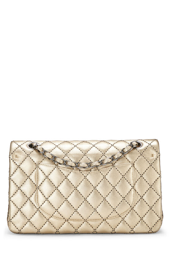 Chanel Metallic Gold Quilted Lambskin Classic Double Flap Medium