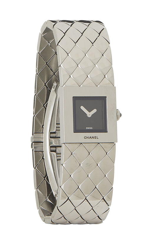 Stainless Steel Matelassé Watch, , large image number 0