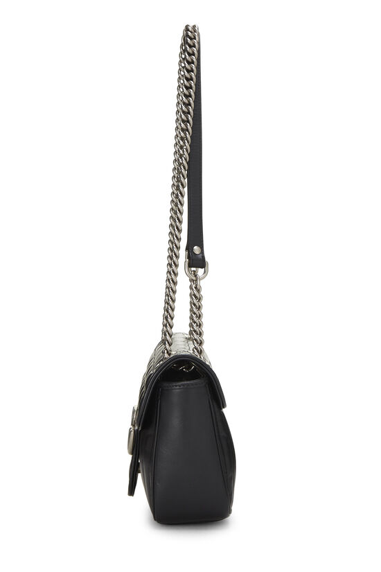 Black Leather GG Marmont Shoulder Bag Small, , large image number 2