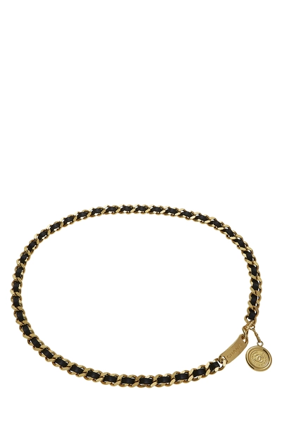 Black & Gold 'CC' Chain Belt