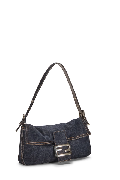 Fendi Blue Denim Baguette — photo 2