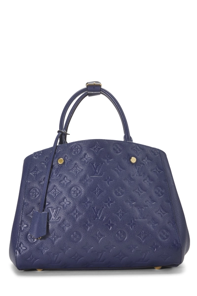 Louis Vuitton Blue Monogram Empreinte Montaigne MM