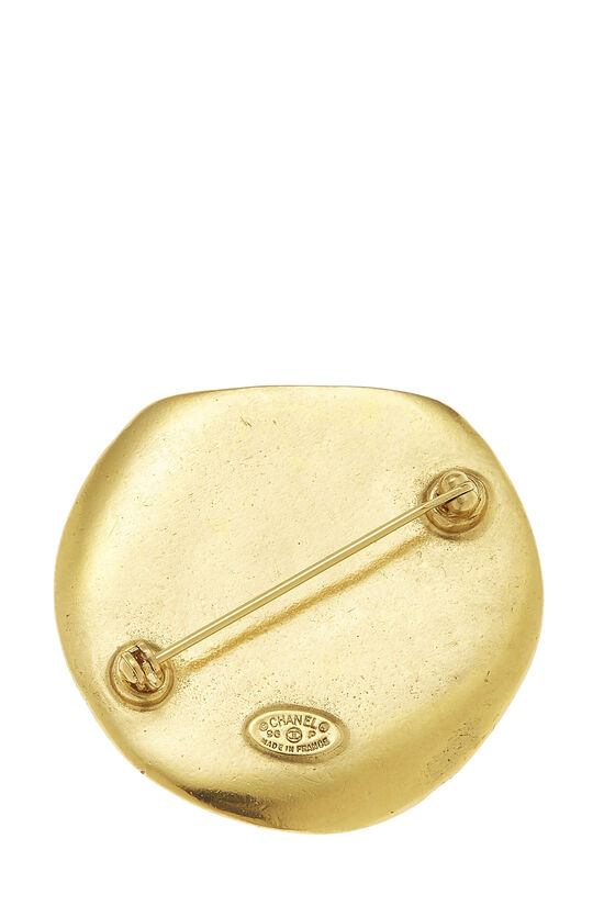 Gold Round 'CC' Pin, , large image number 1