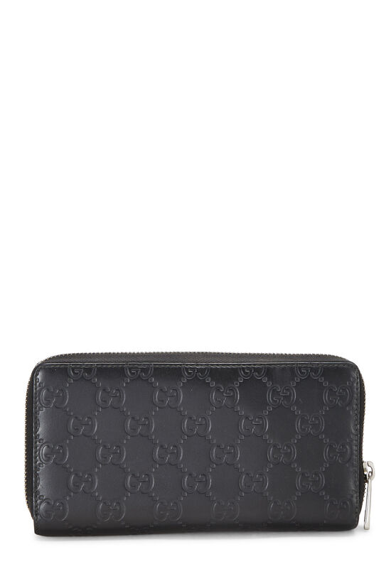 Black Guccissima Zip-Around Wallet, , large image number 2