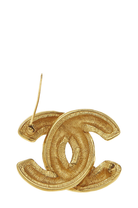 Gold Quilted 'CC' Pin Medium, , large image number 2