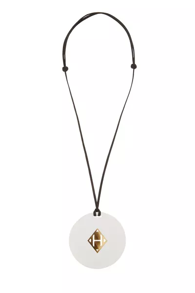 White Acrylic Buffalo Horn Necklace