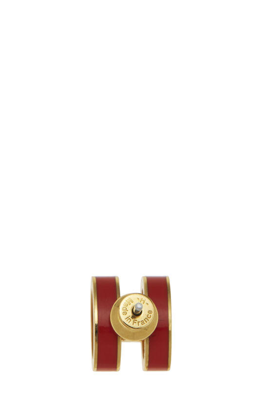 Gold & Orange "Pop H" Earrings , , large image number 2