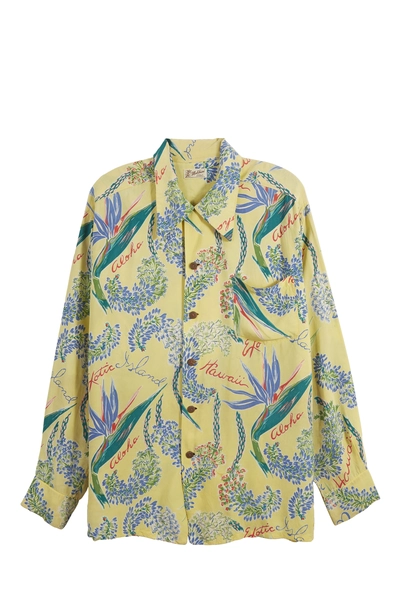 Yellow Floral Malihini Hawaiian Shirt