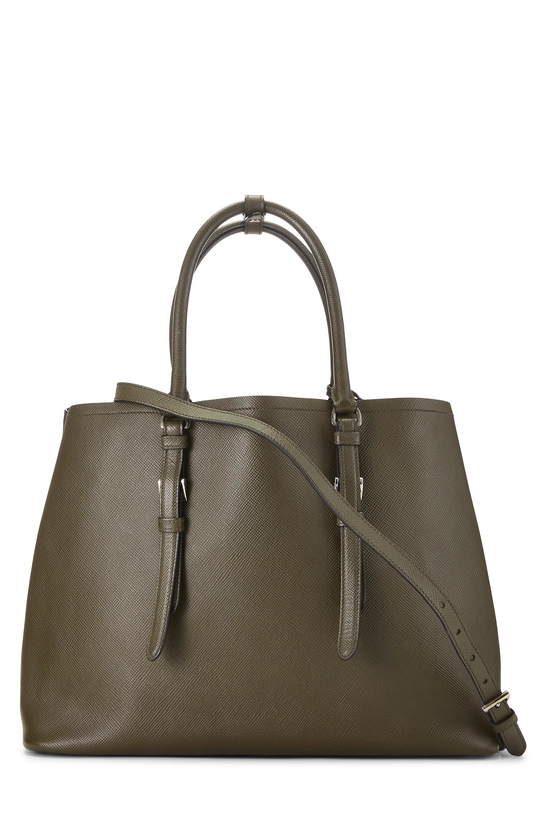 Green Saffiano Leather Double Tote Medium, , large image number 3