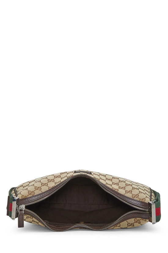 Brown GG Canvas Web Round Messenger Large, , large image number 5