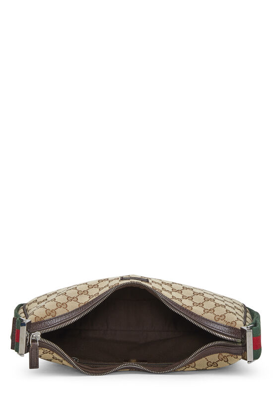 Brown GG Canvas Web Round Messenger Large, , large image number 5