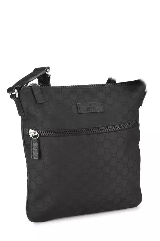 Black GG Nylon Messenger, , large image number 1