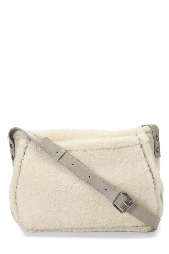 Paris-Salzburg White Shearling Austrian Messenger, , large image number 3