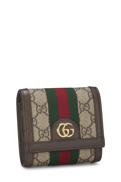 Original GG Supreme Canvas Ophidia Compact Wallet, , large