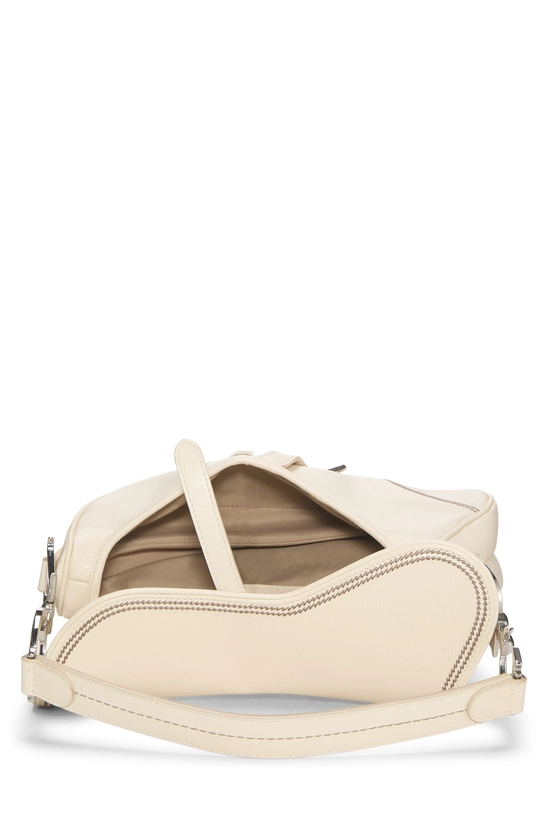 White Leather Saddle Bag, , large image number 5