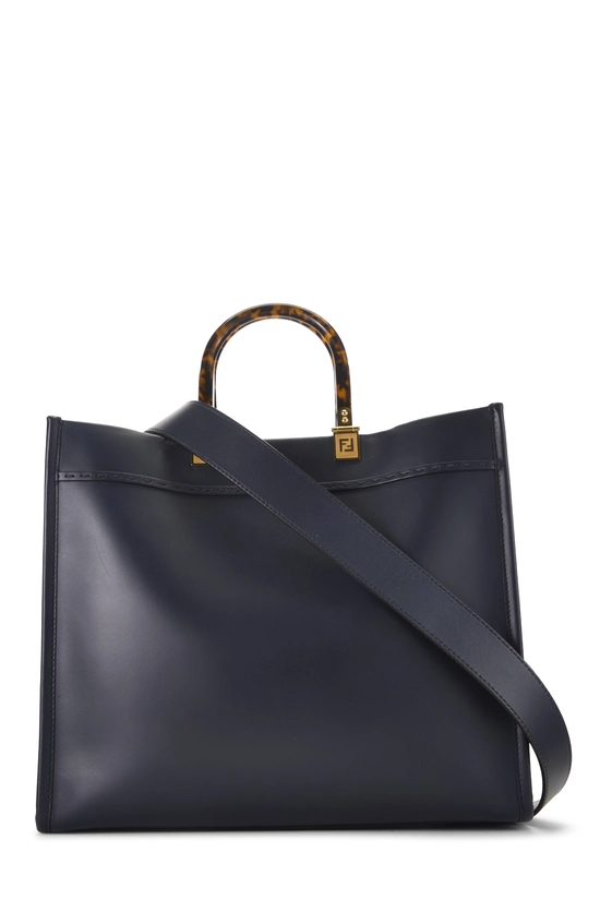 Navy Calfskin Sunshine Shopper Medium, , large image number 3