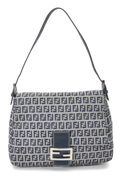 Fendi Navy Zucchino Canvas Mama