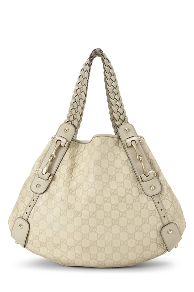 Gucci White Guccissima Pelham Tote Large — photo 1