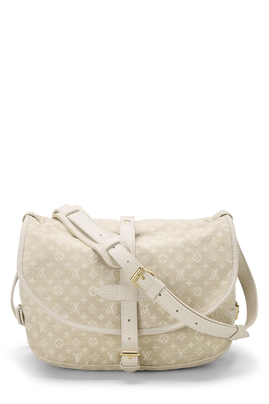 White Monogram Mini Lin Saumur 30, , large image number 3