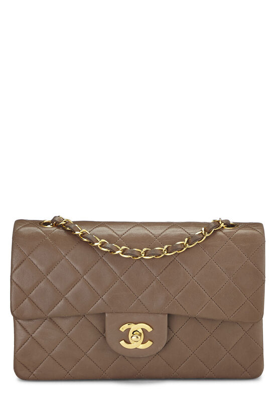 Brown Quilted Lambskin Classic Double Flap Small, , large image number 0