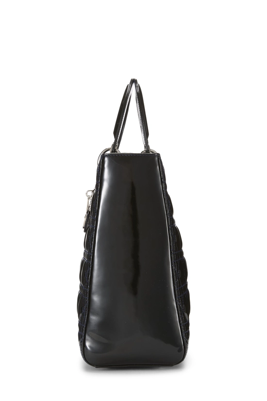 Navy Cannage Patent Leather Lady Dior Large, , large image number 2