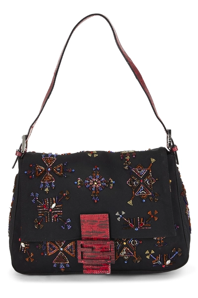 Black Woven Beaded Mama