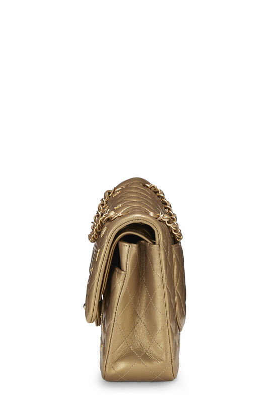 Chanel Paris-Egypt Metallic Gold Quilted Lambskin Classic Double Flap Medium  Q6B4X91ID0000