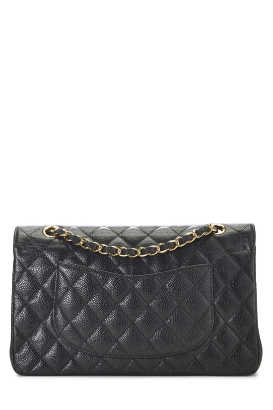 Black Quilted Caviar Classic Double Flap Medium, , large image number 3