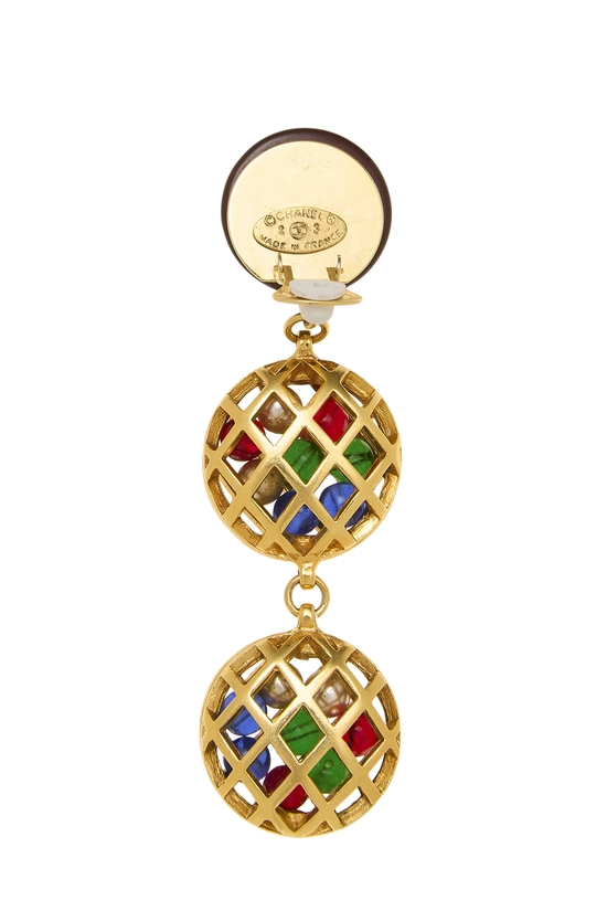 Multicolor Gold Gripoix Earrings, , large image number 2