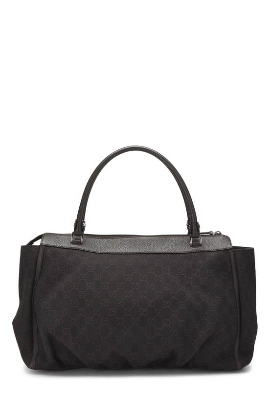 Brown GG Canvas D-Ring Abbey Zip Tote, , large image number 3