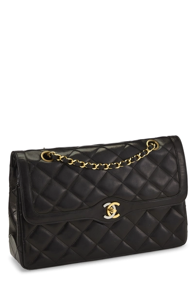 Chanel Black Quilted Lambskin Paris Limited Double Flap — photo 2
