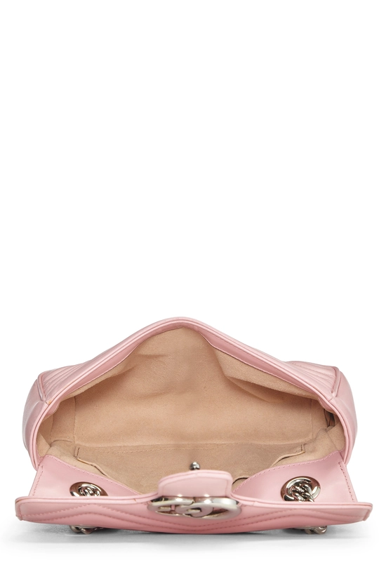 Pink Leather GG Marmont Shoulder Bag Mini, , large image number 5