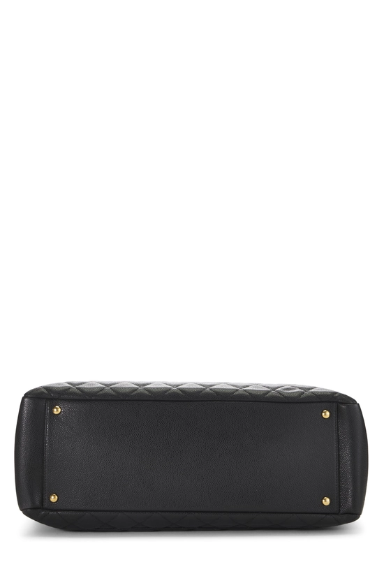 Black Quilted Caviar Grand Shopping Tote (GST) XL , , large image number 4
