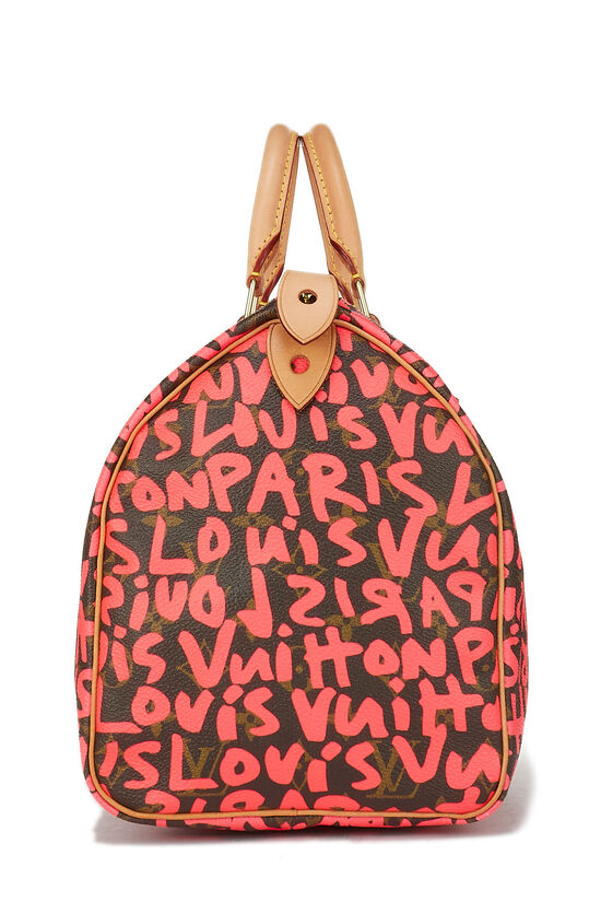Louis Vuitton Pink Monogram Canvas Graffiti Stephen Sprouse Speedy 30 Bag Louis  Vuitton