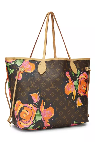 Stephen Sprouse x Louis Vuitton Monogram Canvas Roses Neverfull MM, , large