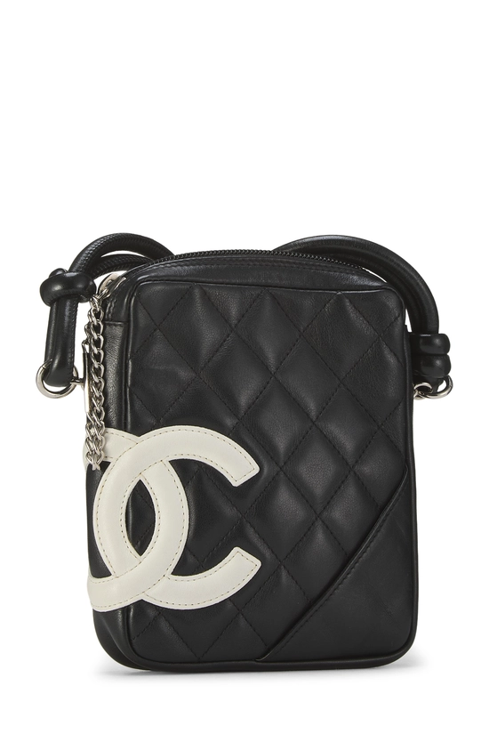 Black Quilted Calfskin Cambon Shoulder Bag Mini, , large image number 1