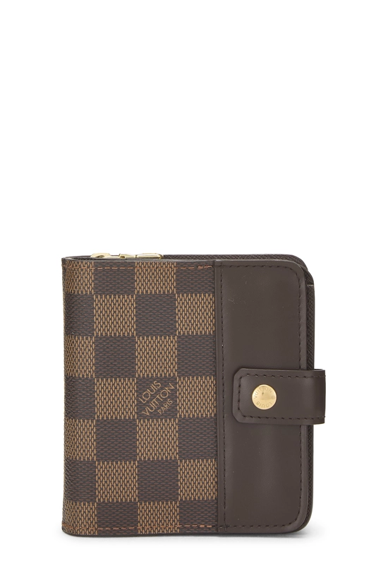 Damier Ebene Compact Zip Wallet, , large image number 0
