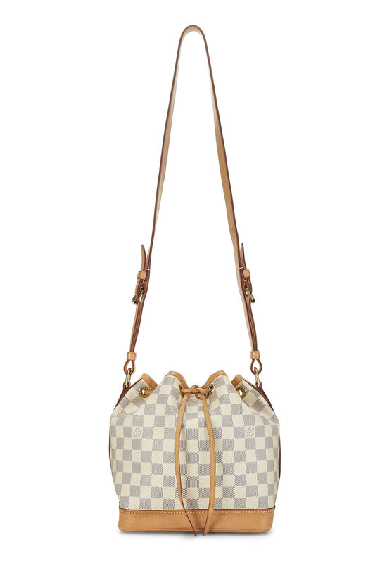 Louis Vuitton White Damier Azur Canvas Noe BB Bucket Bag Louis Vuitton |  The Luxury Closet