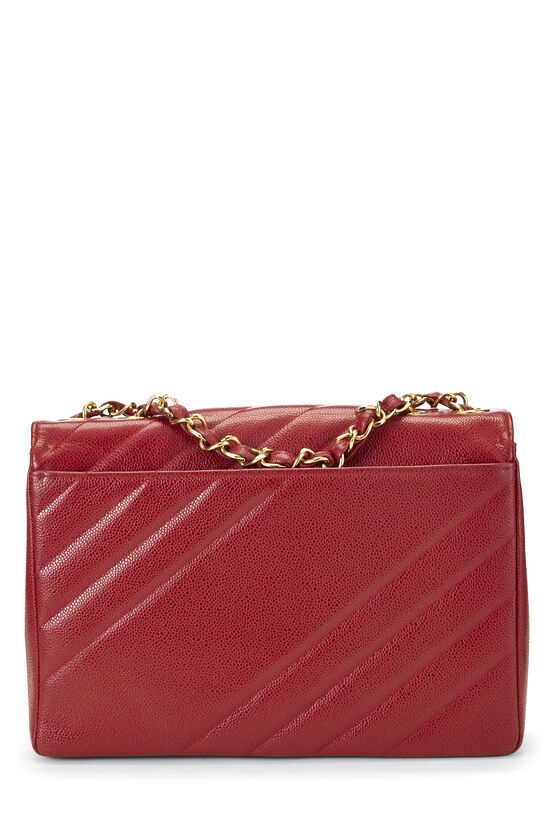 Red Caviar Diagonal Quilted Shoulder Bag Jumbo, , large image number 3